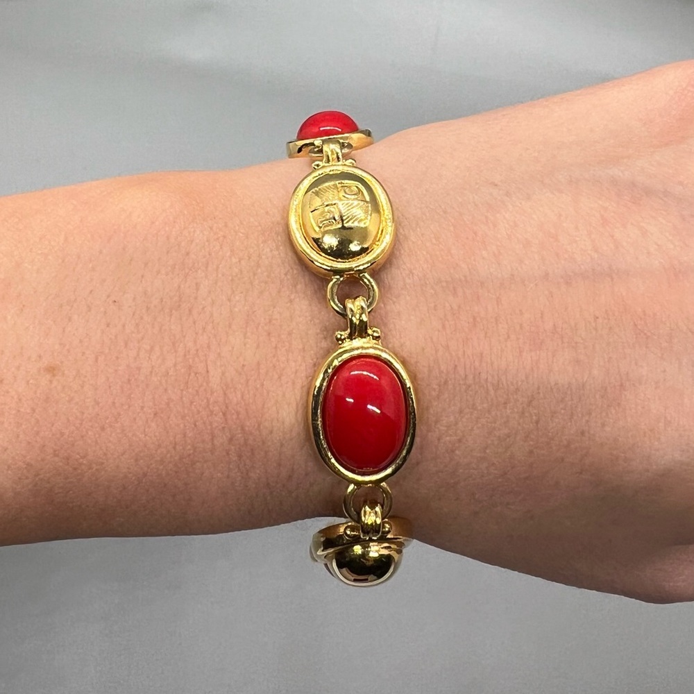 Vintage gold and red blarcelet